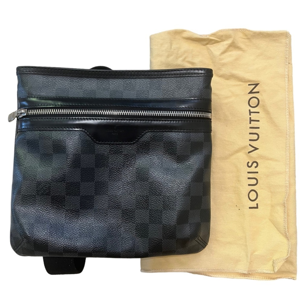 Louis Vuitton Damier Graphite Slim Crossbody Bag in Black - Picture 7 of 16